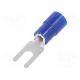 50 pcs : TMEX 2Y-3-BLU - Tip: fork, M3, Ø: 3.2mm, 1.04÷2.63mm2, crimped, for cable, insulated