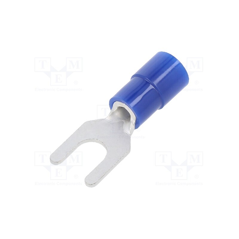 50 pcs : TMEX 2Y-4-BLU - Tip: fork, M4, Ø: 4.3mm, 1.04÷2.63mm2, crimped, for cable, insulated