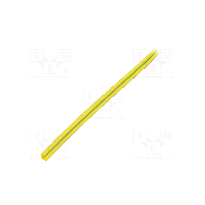 10 m : WRJCC3200160010030K1 - Heat shrink sleeve, glueless, 2: 1, 3.2mm, L: 1m, yellow-green