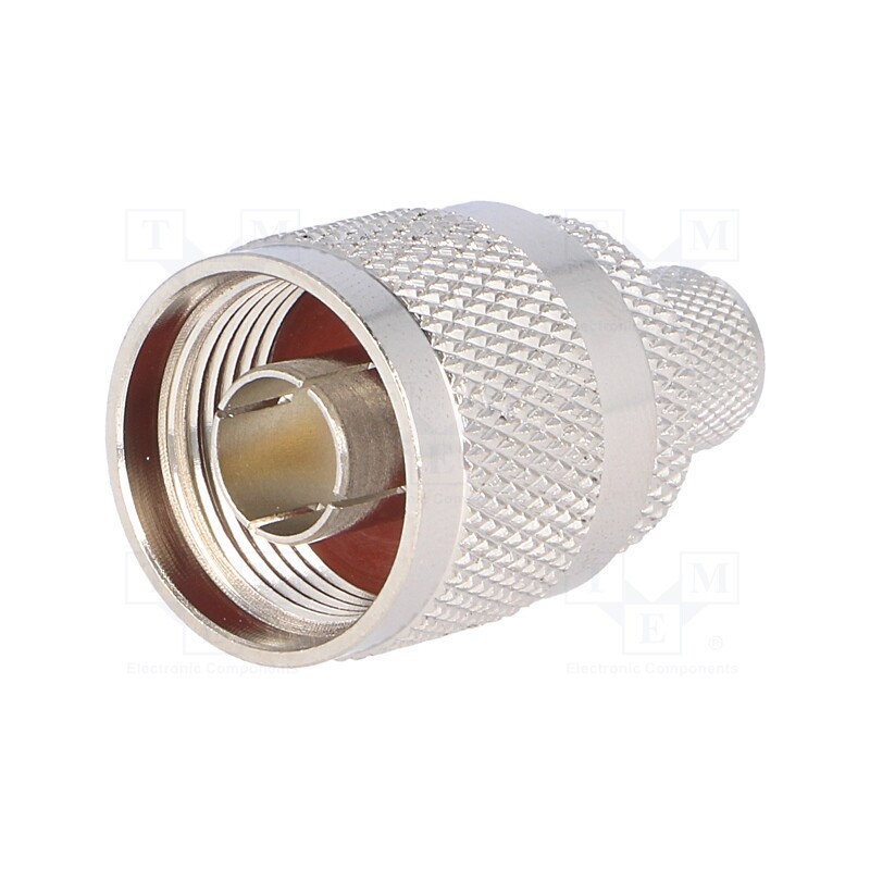 10 pcs : - Plug, N, male, straight, RG213, 11mm, soldering,crimped