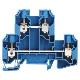 2 pcs - Weidmuller W Series Blue Double Level Terminal Block, Double-Level, Screw Termination