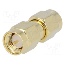 10 pcs : - Coupler, SMA male,both sides, straight, gold-plated