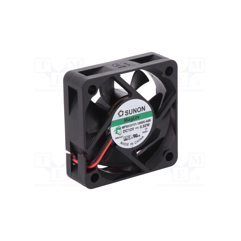 10 pcs : MF50151V1-1000U-A99 - Fan: DC, axial, 12VDC, 50x50x15mm, 28.73m3/h, 33dBA, Vapo, 6100rpm