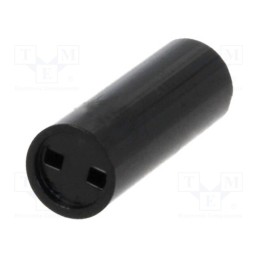 20 pcs : 2818.3076000000001 - Spacer sleeve, LED, Øout: 5mm, ØLED: 3mm, L: 7.6mm, black