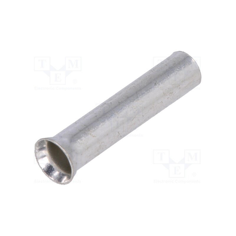 100 pcs : TUL-NI-01510 - Tip: bootlace ferrule, non-insulated, copper, 1.5mm2, 10mm, tinned