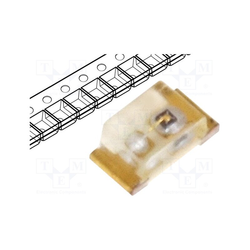 50 pcs : KPH-1608SECK - LED, SMD, 0603, orange, 50÷160mcd, 1.6x0.8x0.65mm, 120°, 2.1÷2.5V