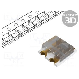 10 pcs : IN-S66TBTRGB - LED, SMD, 0606, RGB, 1.6x1.5x0.55mm, 120°, 20mA, Lens: transparent