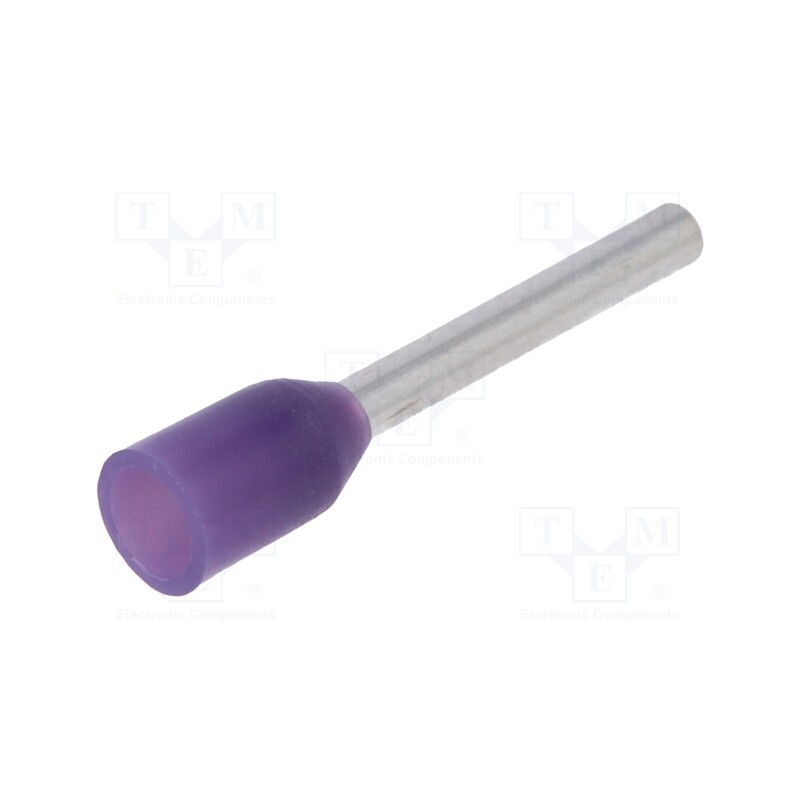 100 pcs : TUL-RI-00208 - Tip: bootlace ferrule, insulated, copper, 0.25mm2, 8mm, tinned