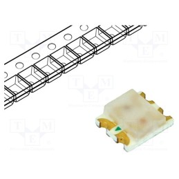 10 pcs : HSMF-C155 - LED, SMD, 1210, red/green, 3.2x2.7x1.1mm, 170°, 2.1÷2.6/2.2÷2.6V