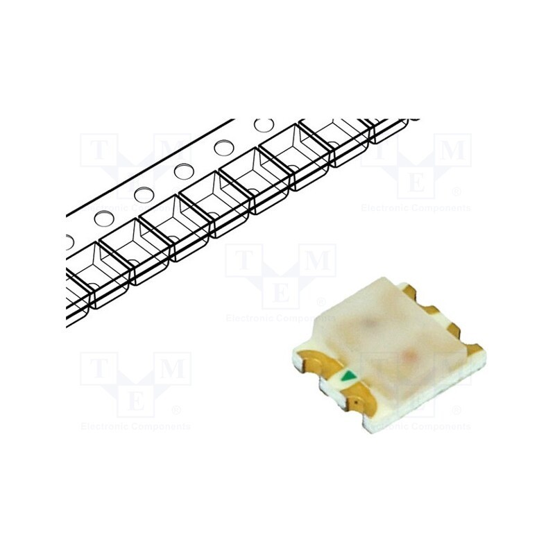 10 pcs : HSMF-C155 - LED, SMD, 1210, red/green, 3.2x2.7x1.1mm, 170°, 2.1÷2.6/2.2÷2.6V