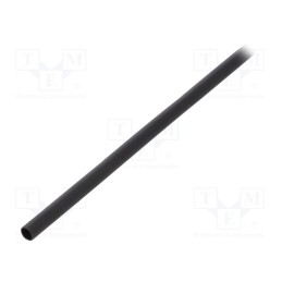 10 m : WRDCC400010001003KC1 - Heat shrink sleeve, thin walled,glued, 4: 1, 4mm, L: 1m, black