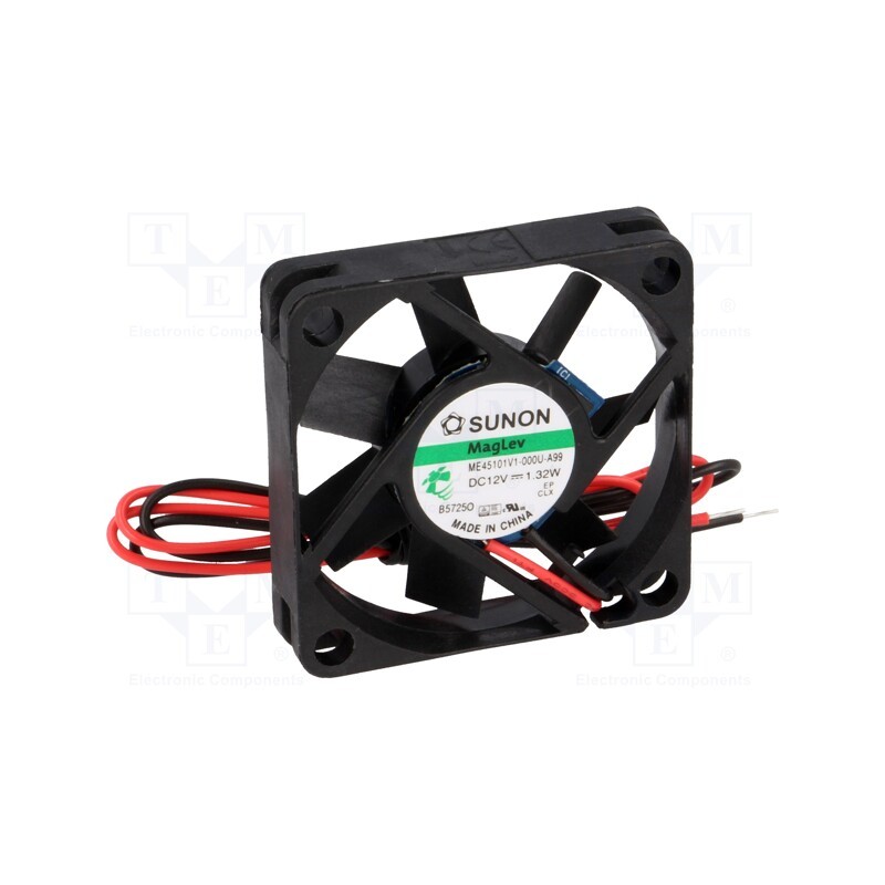 10 pcs : ME45101V1-000U-A99 - Fan: DC, axial, 12VDC, 45x45x10mm, 19.9m3/h, 32.5dBA, Vapo, 26AWG