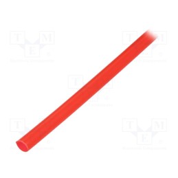 10 m : WRDCC600020001003KD1 - Heat shrink sleeve, thin walled,glued, 3: 1, 6mm, L: 1m, red