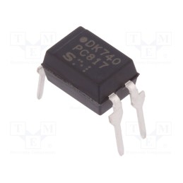 10 pcs : PC817XNNSZ1B - Optocoupler, THT, Ch: 1, OUT: transistor, Uinsul: 5kV, Uce: 80V, DIP4