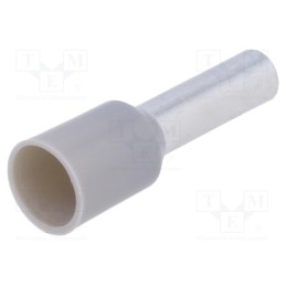 50 pcs : TUL-RI-04010 - Tip: bootlace ferrule, insulated, copper, 4mm2, 10mm, tinned, grey