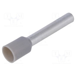 50 pcs : TUL-RI-04018 - Tip: bootlace ferrule, insulated, copper, 4mm2, 18mm, tinned, grey