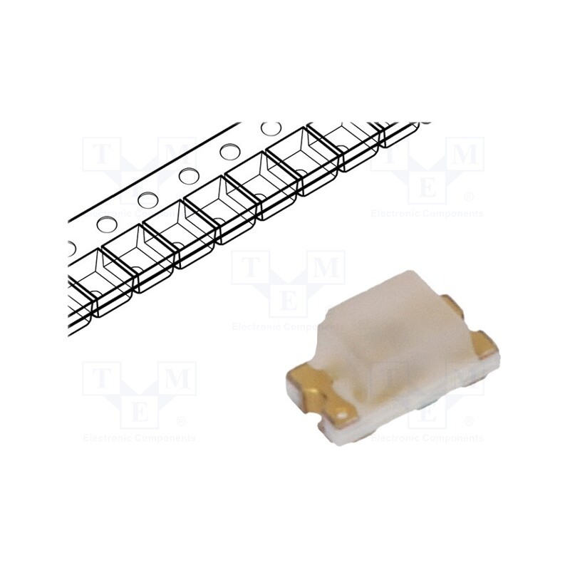 10 pcs : HSMR-C190 - LED, SMD, 0603, blue, 18÷55mcd, 1.6x0.8x0.8mm, 140°, 3.4÷3.9V, 20mA