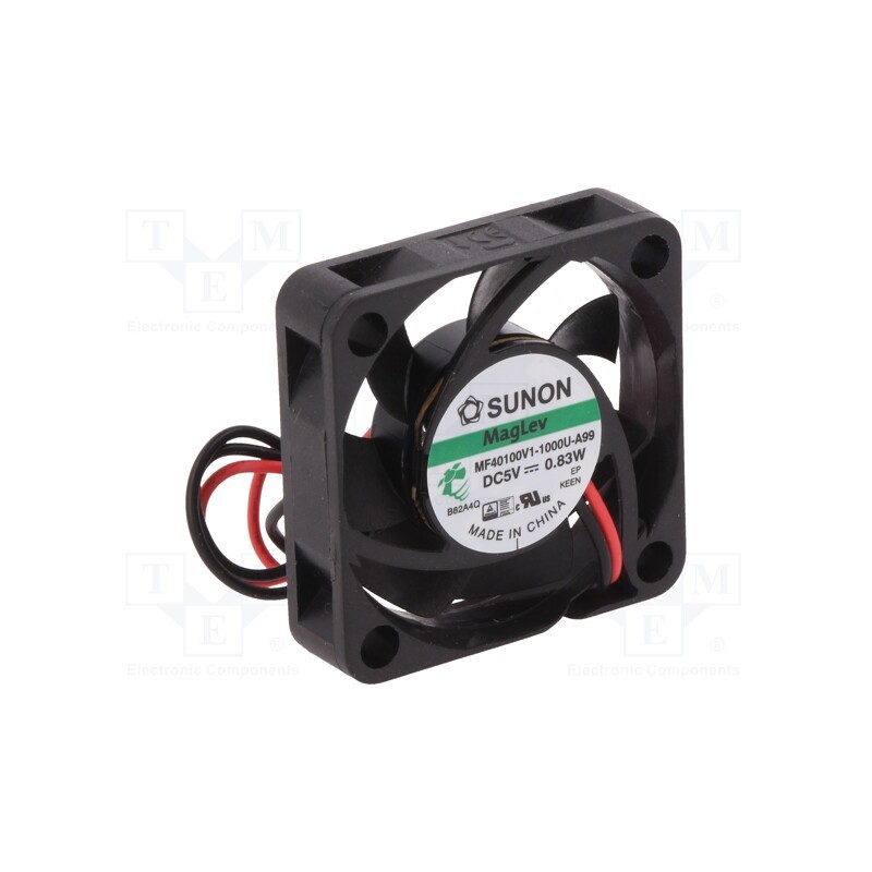 10 pcs : MF40100V1-1000U-A99 - Fan: DC, axial, 5VDC, 40x40x10mm, 13.52m3/h, 27.3dBA, Vapo, 7000rpm