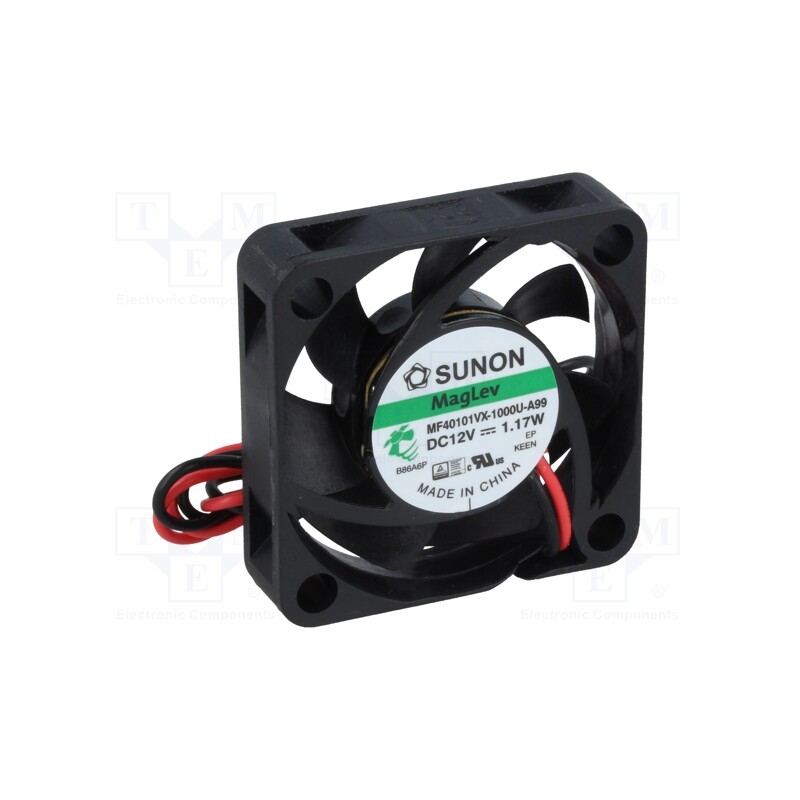 10 pcs : MF40101VX-1000U-A99 - Fan: DC, axial, 12VDC, 40x40x10mm, 16.73m3/h, 31.4dBA, Vapo, 8500rpm