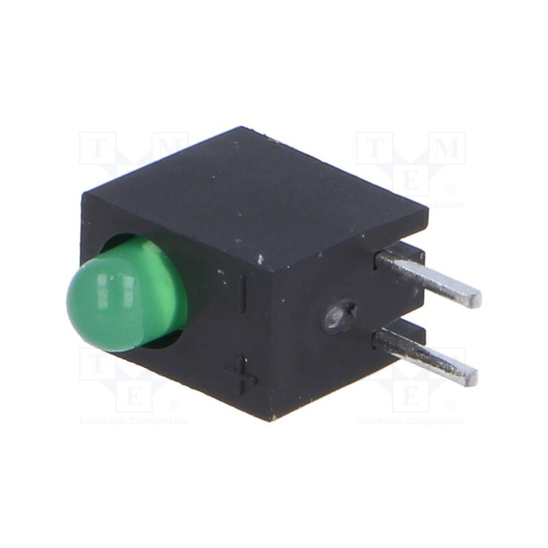 20 pcs : L-934CB/1GD - LED, in housing, green, 3mm, No.of diodes: 1, 20mA, 60°, 2.2÷2.5V
