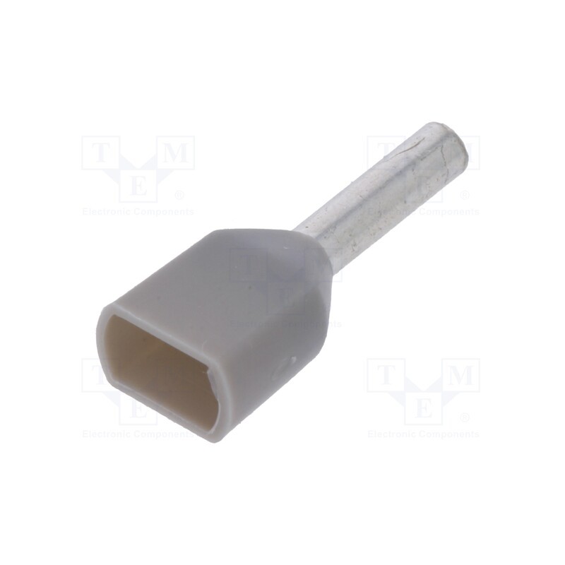 50 pcs : TUL-RI-TW-00708 - Tip: bootlace ferrule, insulated,double, copper, 0.75mm2, 8mm