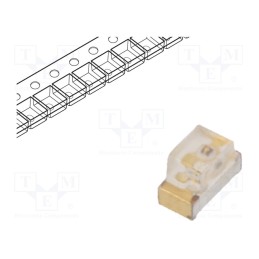 20 pcs : KP-1608MGC - LED, SMD, 0603, green, 20÷60mcd, 1.6x0.8x1.1mm, 120°, 2.1÷2.5V, 20mA