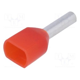 50 pcs : TUL-RI-TW-01008 - Tip: bootlace ferrule, insulated,double, copper, 1mm2, 8mm, tinned