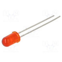 20 pcs : 383-2SURC/S530-A3 - LED, 5mm, red, 1000mcd, 6°, Front: convex, 2.4V, No.of term: 2