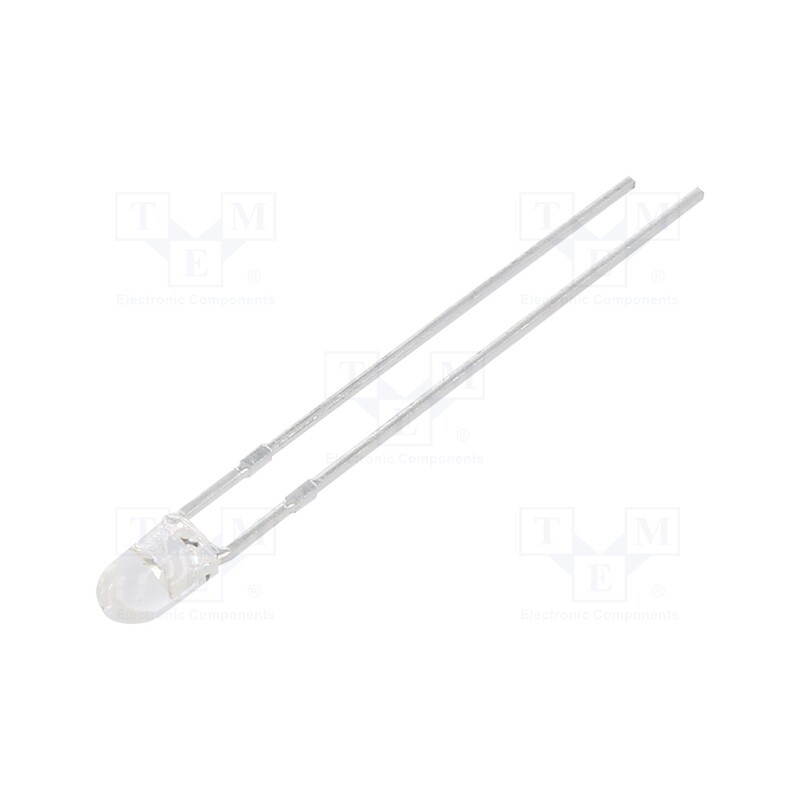 10 pcs : L-7104VBC-D - LED, 3mm, blue, 2100÷3700mcd, 30°, Front: convex, 3.3÷4V
