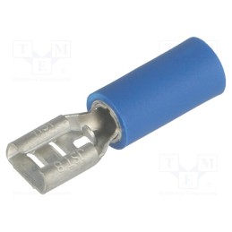 50 pcs : VDADF2-187A-8 BU (S) K - Terminal: flat, 4.8mm, 0.8mm, female, 1÷2.5mm2, crimped, for cable