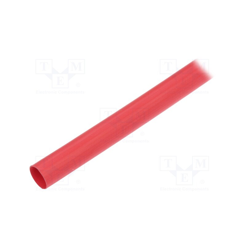 10 m : RNF-100-1/4-2-STK - Heat shrink sleeve, glueless,flexible, 2: 1, 6.4mm, L: 1.2m, red