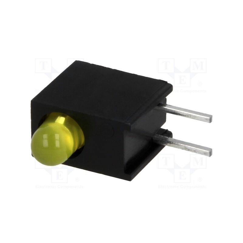 10 pcs : L-7104EW/1YD - LED, in housing, yellow, 3mm, No.of diodes: 1, 20mA, 40°, 2.1÷2.5V