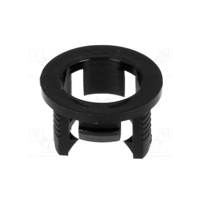 50 pcs : FIX-LED5-6 - LED holder, 5mm, one-piece, black, UL94V-2, L: 6.1mm, Mat: polyamide