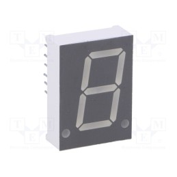 10 pcs : KW1-802CSA - Display: LED, 7-segment, 20.4mm, 0.8', No.char: 1, red, 3.2÷4mcd