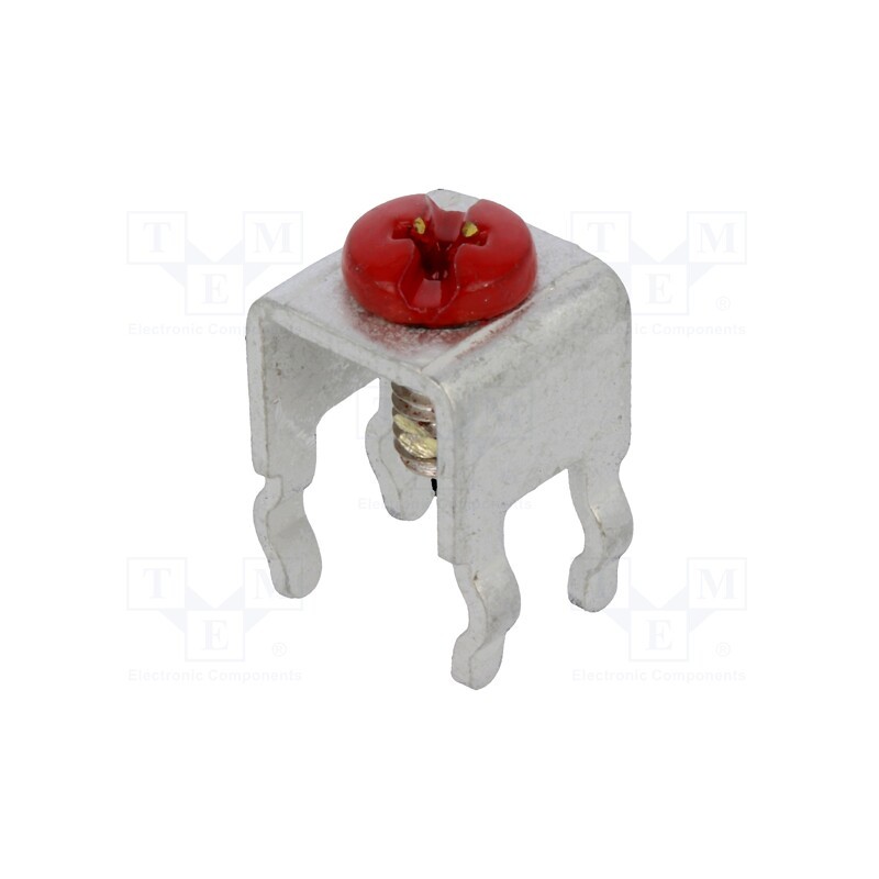 10 pcs : 01/02/7696 - Terminal: screw terminal, THT,screw terminal, red, 7x5mm