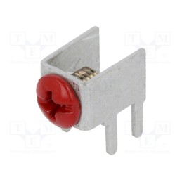 10 pcs : 01/02/7766 - Terminal: screw terminal, THT,screw terminal, red, 7.5x5mm