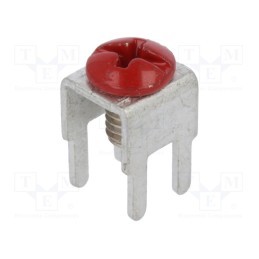10 pcs : 01/02/7769 - Terminal: screw terminal, THT,screw terminal, red, 7.5x5mm
