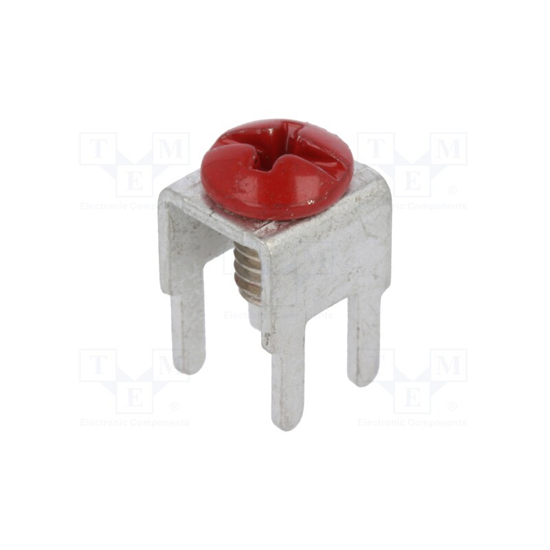 10 pcs : 01/02/7769 - Terminal: screw terminal, THT,screw terminal, red, 7.5x5mm