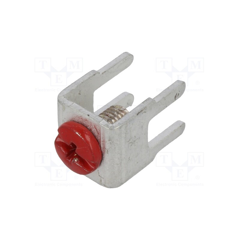 10 pcs : 01/02/7772 - Terminal: screw terminal, THT,screw terminal, red, 7.5x5mm