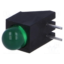10 pcs : L-1503CB/1GD - LED, in housing, green, 5mm, No.of diodes: 1, 20mA, 60°, 2.2÷2.5V