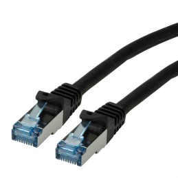 1 pcs - Roline Cat6a Male RJ45 to Male RJ45 Ethernet Cable, S/FTP, Black LSZH Sheath, 0.5m, Low Smoke Zero Halogen (LSZH)