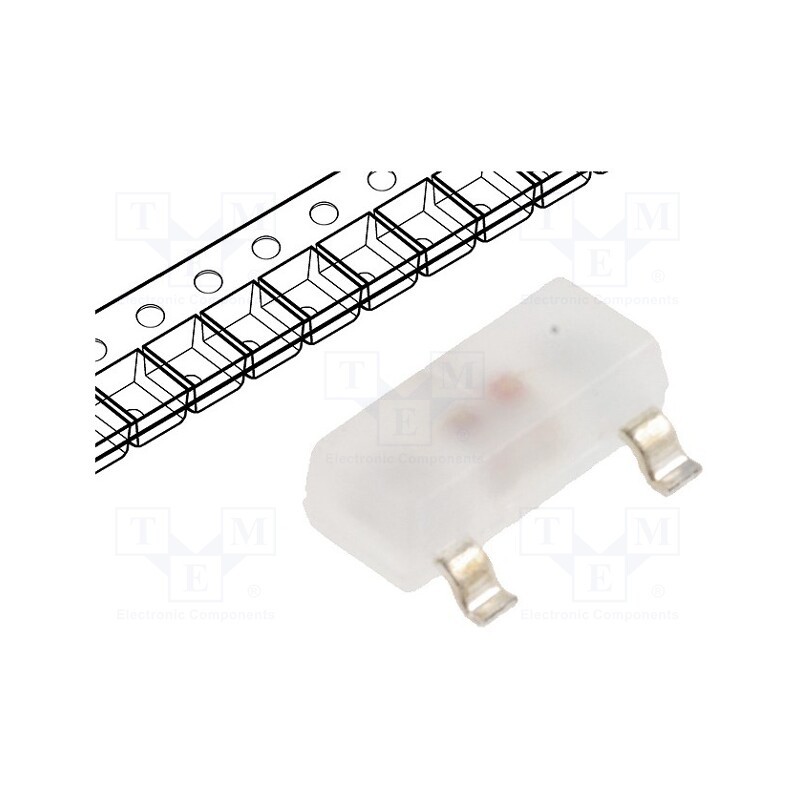 10 pcs : KM-23ESGW - LED, SMD, SOT23, red/green, 3x1.3x1.05mm, 140°, 20mA, Lens: diffused