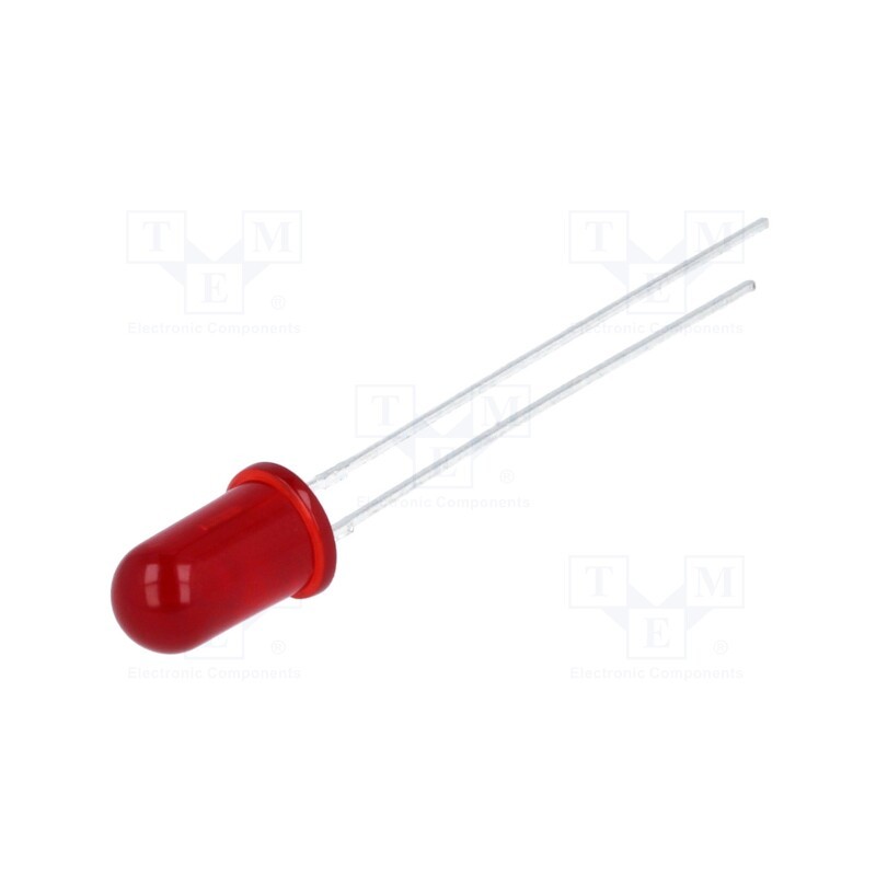 10 pcs : HLMP-4700 - LED, 5mm, red, 1.5÷2.3mcd, 50°, Front: convex, 1.7÷2V, No.of term: 2