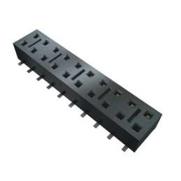 2 pcs - Samtec HLE Series Straight Surface Mount PCB Socket, 8-Contact, 2-Row, 2.54mm Pitch, Solder Termination