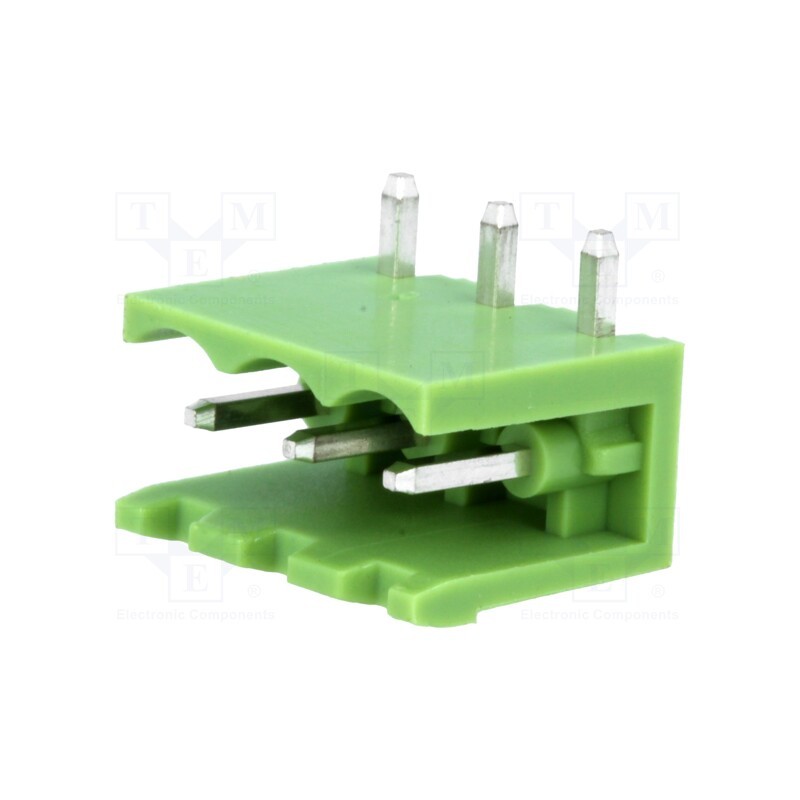 50 pcs : XY2500R-A(5.0)-3P - Pluggable terminal block, Contacts ph: 5mm, ways: 3, angled 90°