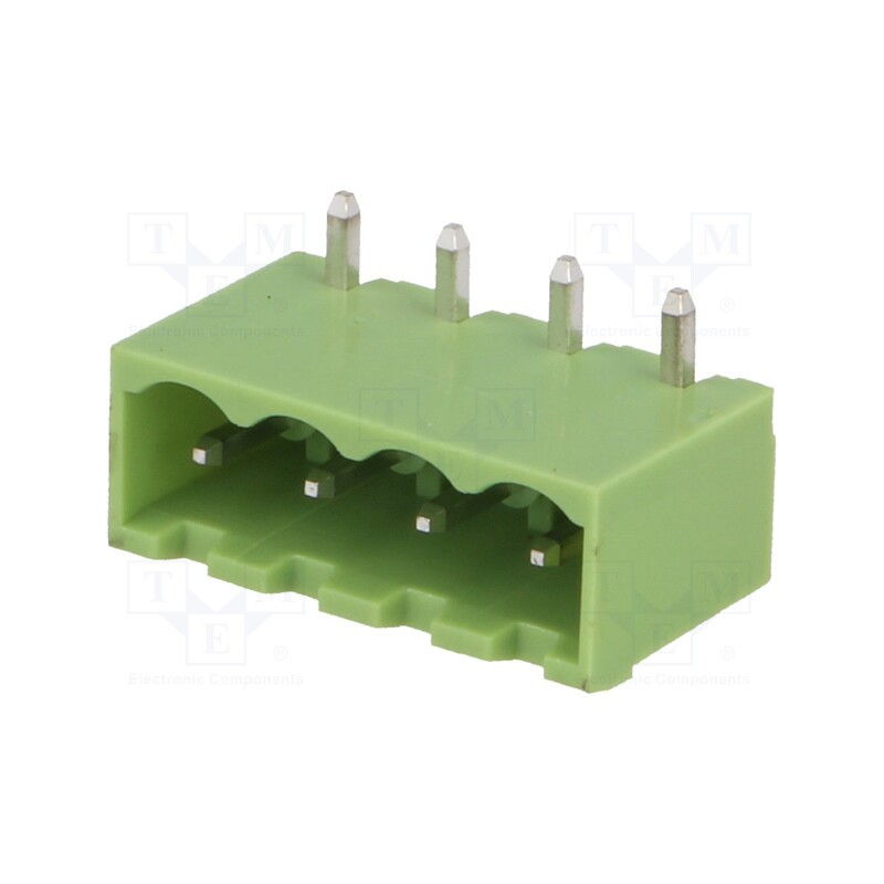 50 pcs : XY2500R-B(5.0)-4P - Pluggable terminal block, Contacts ph: 5mm, ways: 4, angled 90°