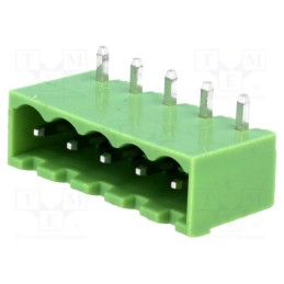 50 pcs : XY2500R-B(5.0)-5P - Pluggable terminal block, Contacts ph: 5mm, ways: 5, angled 90°