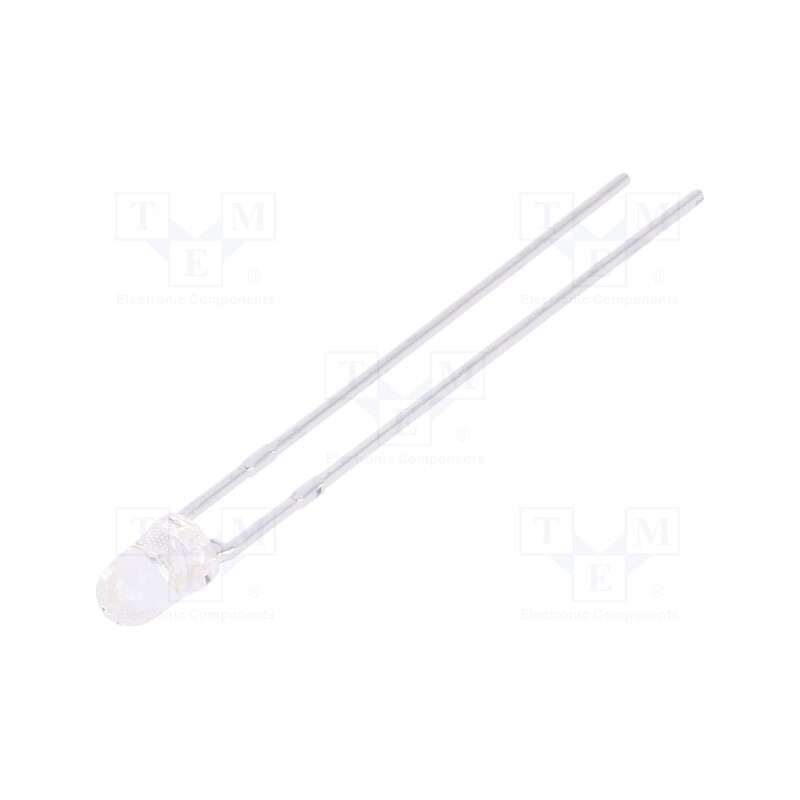 20 pcs : L-7104QBC-D - LED, 3mm, blue, 900÷1600mcd, 20°, Front: convex, 3.3÷4V