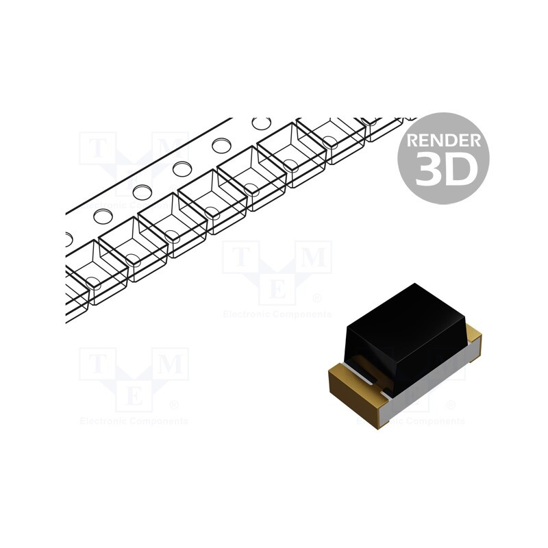 10 pcs : PT-B1-DC-0603-940 - Phototransistor, Dim: 1.6x0.8x0.8mm, λp max: 940nm, 30V, 70mW