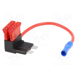 10 pcs : - Splitter, automotive ATO, 10A, fuses x2, 1mm2, Colour: red
